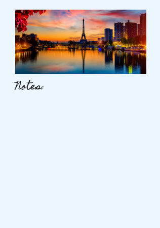 Autumn in France Travel Planner (5 Pages)