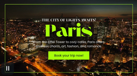 Book Paris Now – MP4 Travel Video for Agents & Resorts