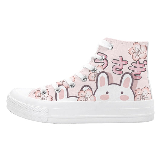 Usagi Blossom High Tops – Kawaii Bunny Sneakers