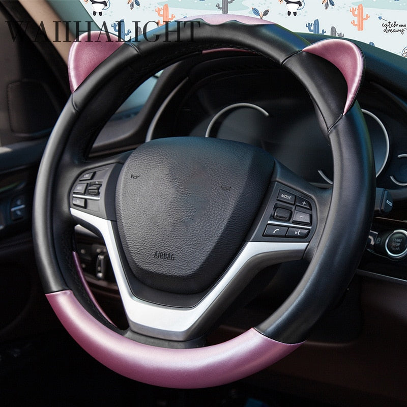 Purrfect Drive – Kawaii Cat Ear Steering Wheel Cover