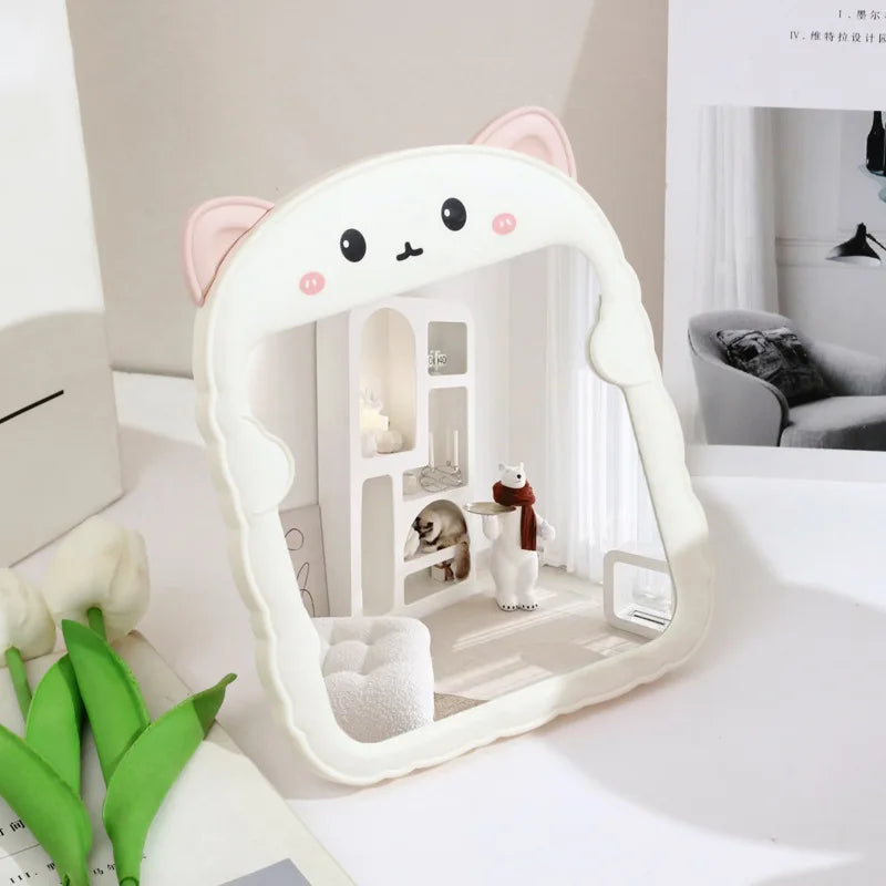 Mirror Meowgic – Kawaii Animal Desktop Vanity Mirror
