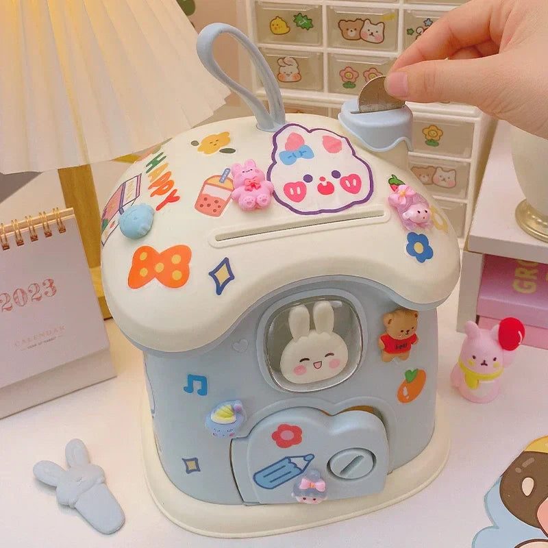 Bunny Cottage Bank – Kawaii Coin Home for Rainy Day Wishes