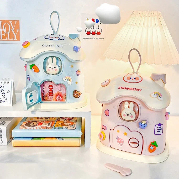 Bunny Cottage Bank – Kawaii Coin Home for Rainy Day Wishes