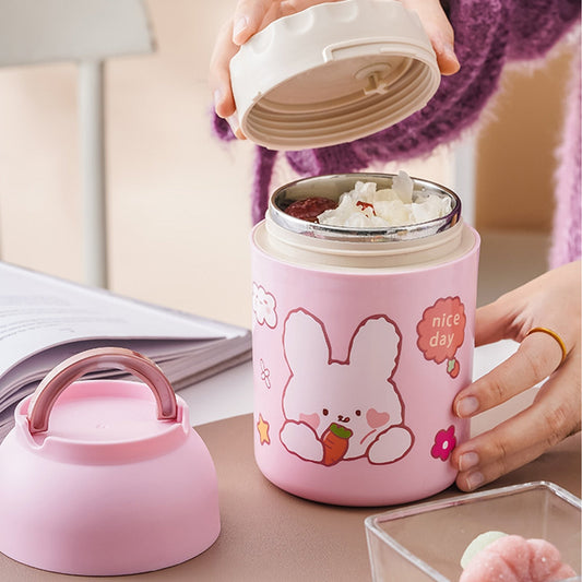 Kawaii Magic Thermos – 3-Layer Bunny & Unicorn