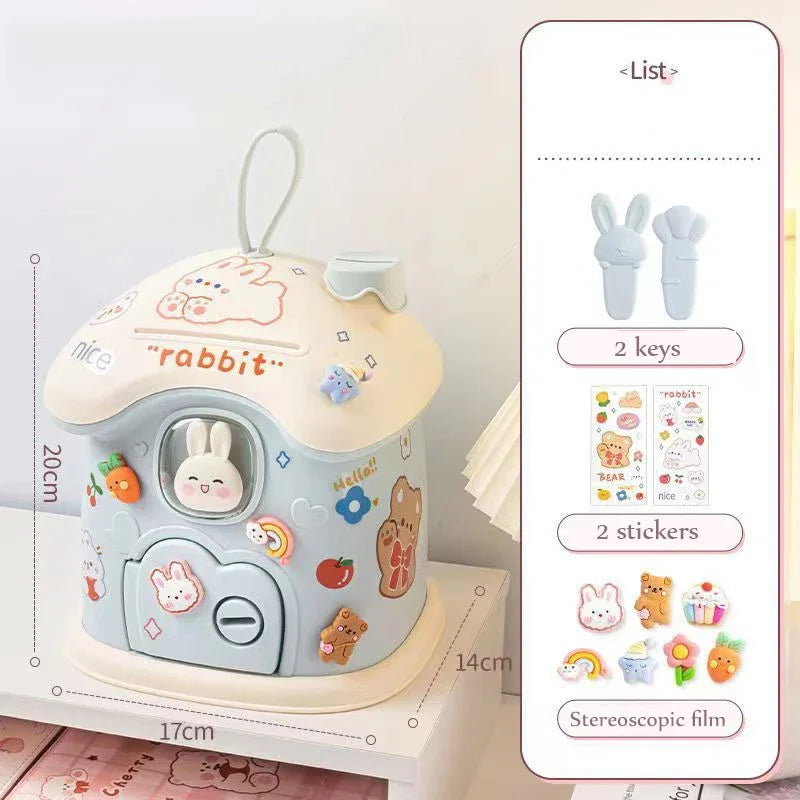 Bunny Cottage Bank – Kawaii Coin Home for Rainy Day Wishes