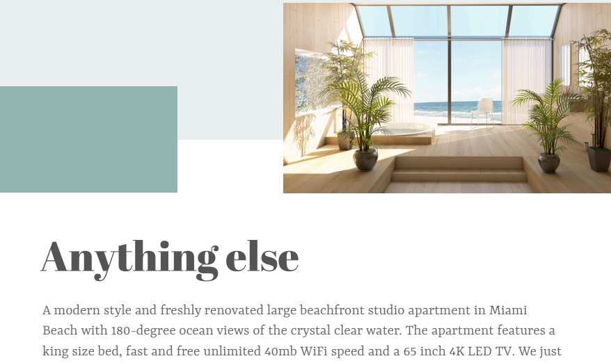 Modern Vacation Home Welcome Template | Miami Beach Rental Guide PDF