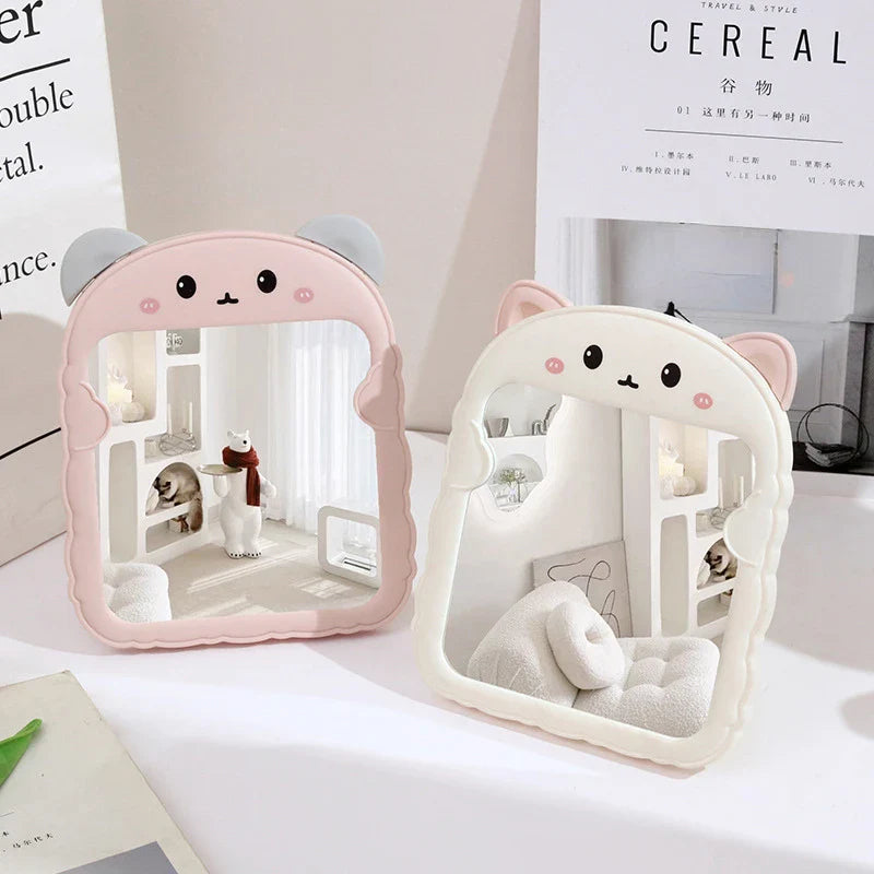 Mirror Meowgic – Kawaii Animal Desktop Vanity Mirror