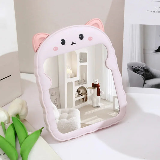 Mirror Meowgic – Kawaii Animal Desktop Vanity Mirror
