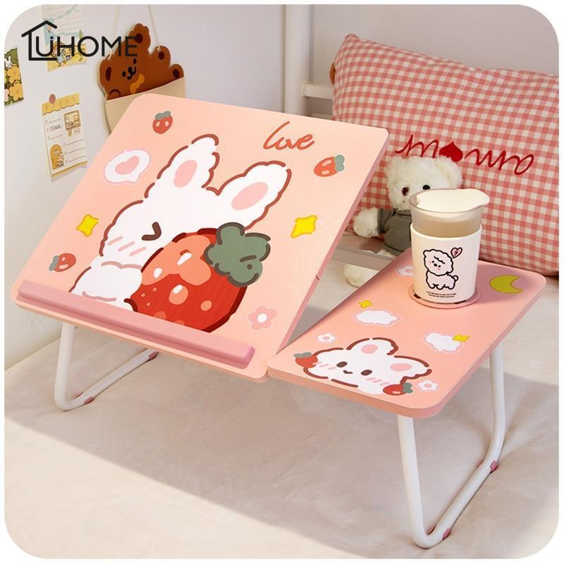 Kawaii Foldable Laptop Table – Adjustable, Cozy & Cute