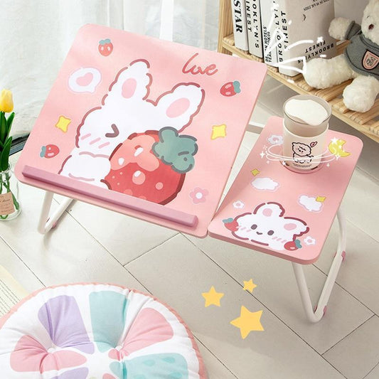 Kawaii Foldable Laptop Table – Adjustable, Cozy & Cute