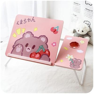 Kawaii Foldable Laptop Table – Adjustable, Cozy & Cute