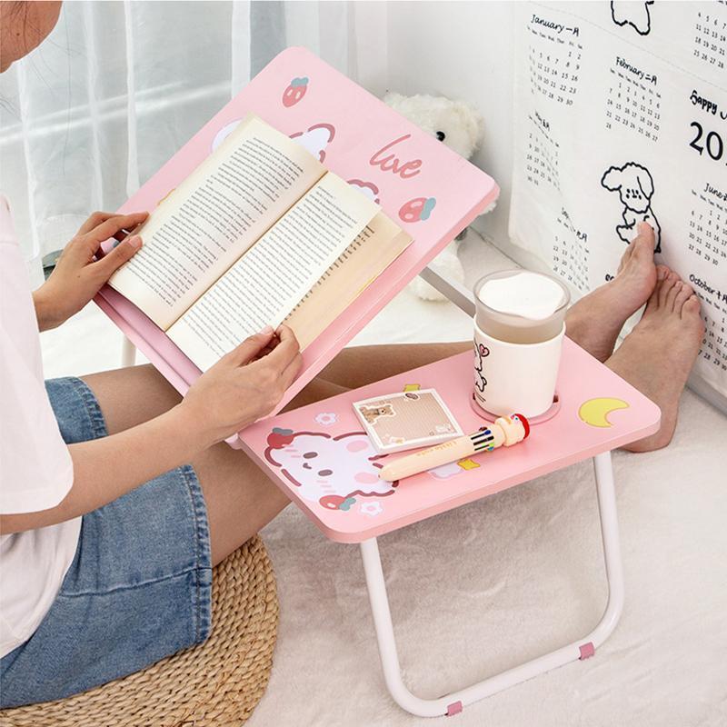 Kawaii Foldable Laptop Table – Adjustable, Cozy & Cute