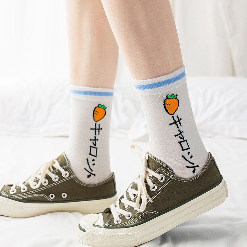 Kawaii Fruit & Message Socks – Harajuku Style Cuties
