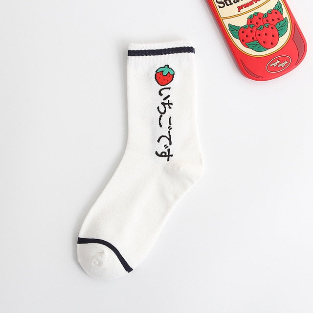 Kawaii Fruit & Message Socks – Harajuku Style Cuties