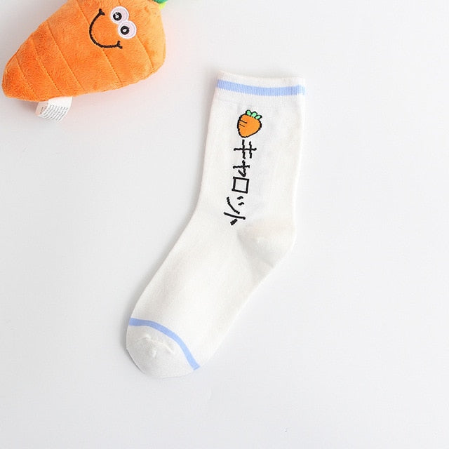 Kawaii Fruit & Message Socks – Harajuku Style Cuties