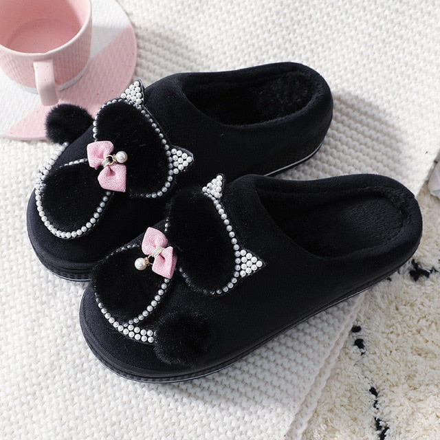 Royal Whiskers – Pearl Cat Slippers
