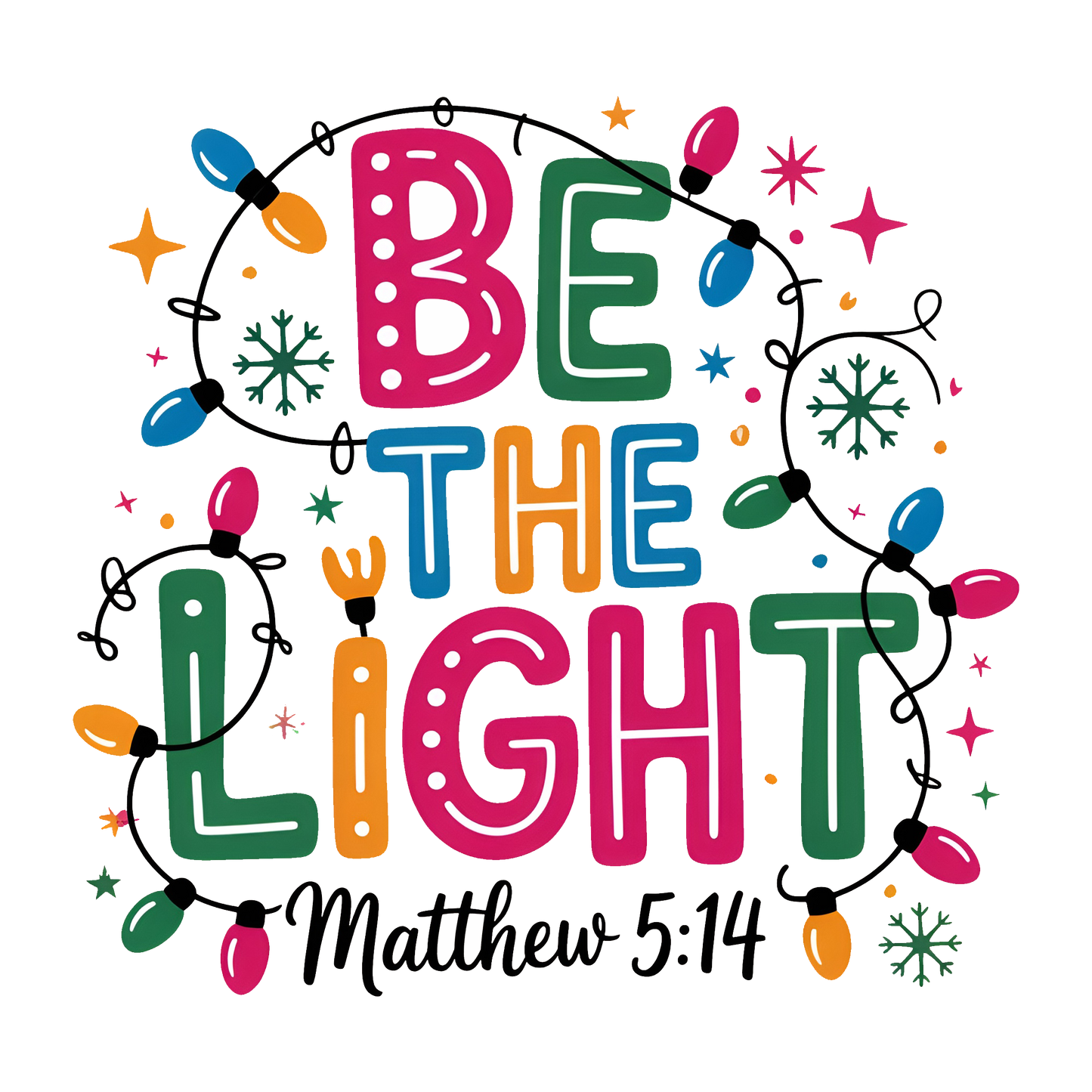 Be the Light Christmas Printable (Matthew 5:14) Digital Download