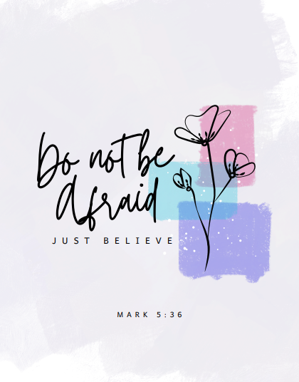 Do Not Fear: Faith-Based Printable Affirmation Art (5 PDF Pages)