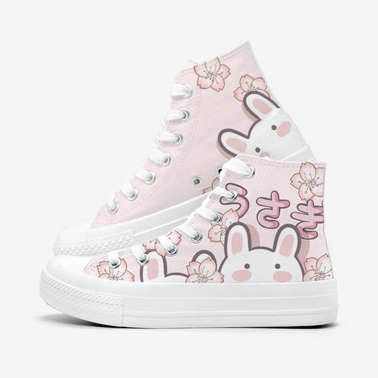 Usagi Blossom High Tops – Kawaii Bunny Sneakers