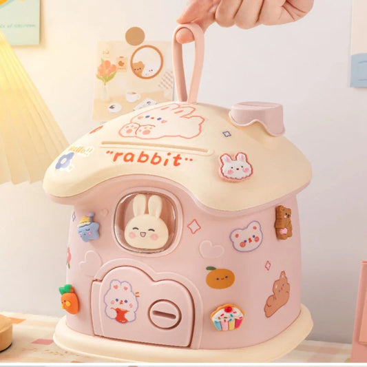 Bunny Cottage Bank – Kawaii Coin Home for Rainy Day Wishes