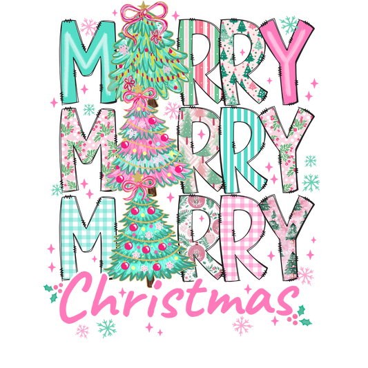 Merry Merry Christmas Tree Printable (Digital Download)