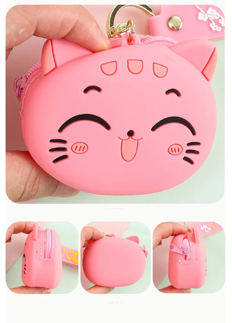 Purrfect Pouch – Kawaii Cat Coin Purse with Wrist Strap