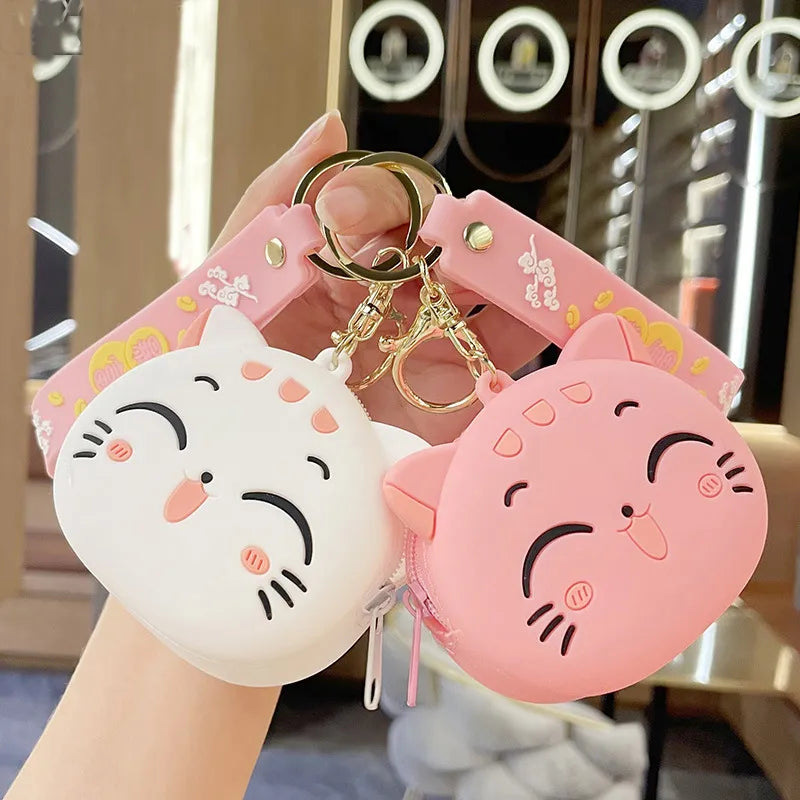 Purrfect Pouch – Kawaii Cat Coin Purse with Wrist Strap
