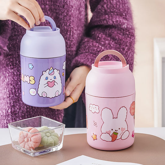 Kawaii Magic Thermos – 3-Layer Bunny & Unicorn