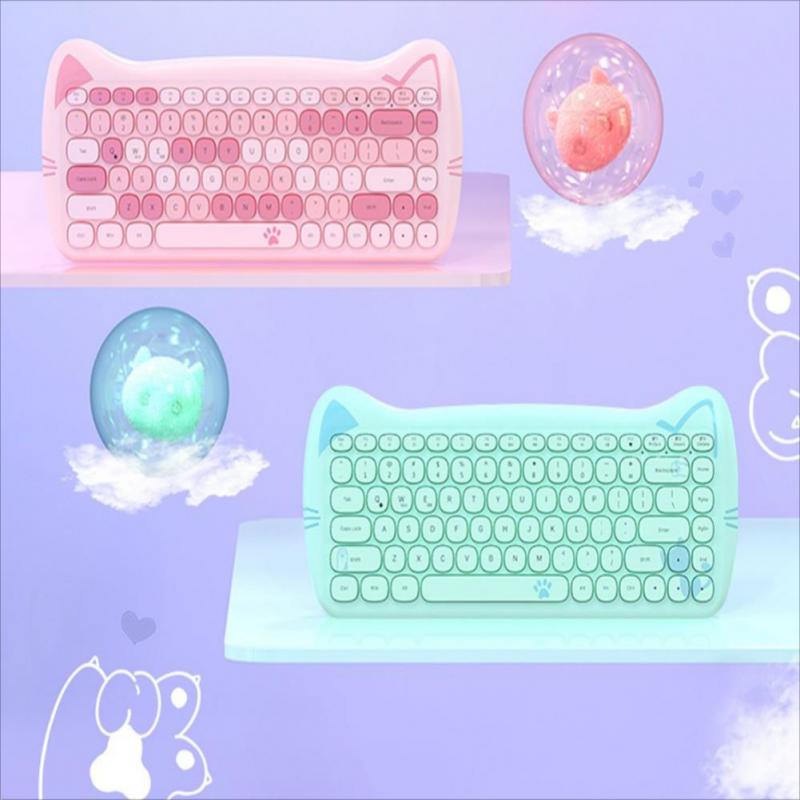 Kitty Keys – Kawaii Wireless Keyboard & Mouse Set