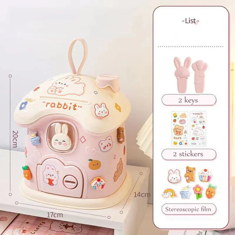 Bunny Cottage Bank – Kawaii Coin Home for Rainy Day Wishes