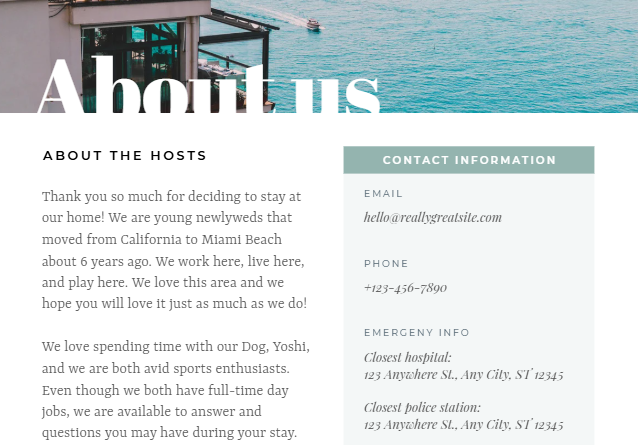 Modern Vacation Home Welcome Template | Miami Beach Rental Guide PDF