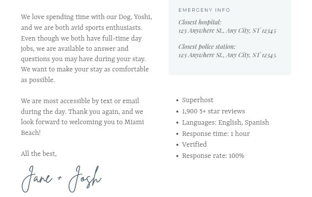 Modern Vacation Home Welcome Template | Miami Beach Rental Guide PDF