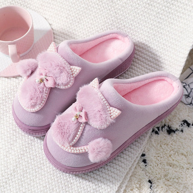 Royal Whiskers – Pearl Cat Slippers